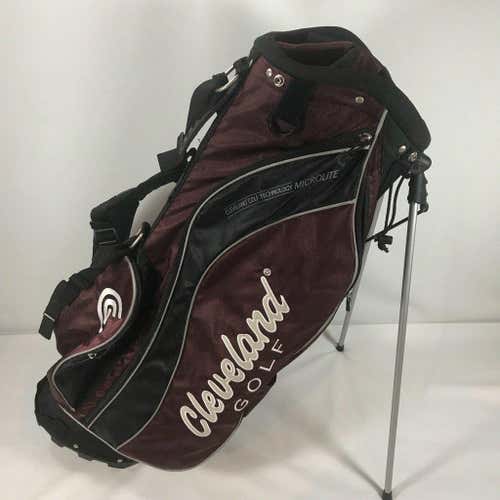 Cleveland Maroon Black Lightweight Stand Bag