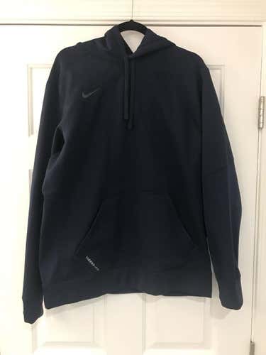 NIKE TEAM SIDELINE EXCLUSVIES HOODIE NAVY BLUE LARGE