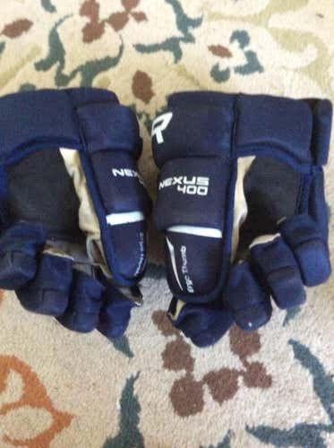 Navy Bauer Nexus 400 Gloves Senior