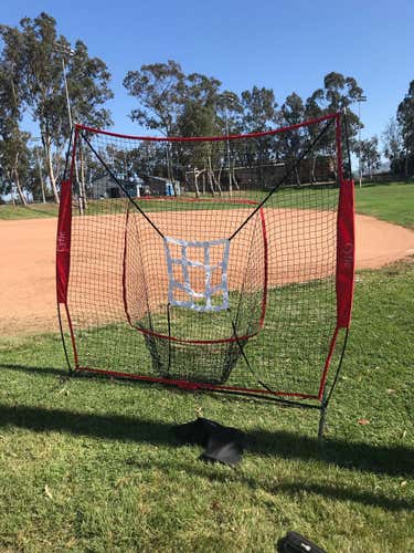 New Practice Batting Net, Pitching and Hitting Screen w/ Strike Zone Attachment