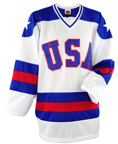 MIRACLE ON ICE USA Hockey 1980 Olympics Replica Home Jersey Blank Back XL