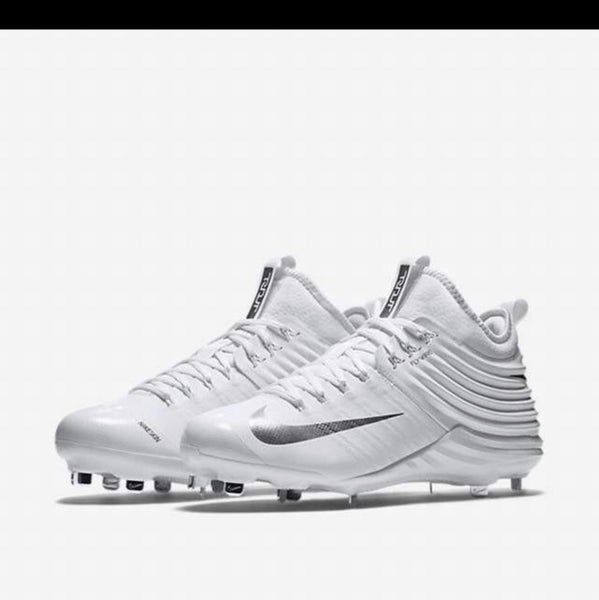 Nike Zoom Mike Trout Lunar 2 Vapor Pro Huarache All White Baseball Cleat