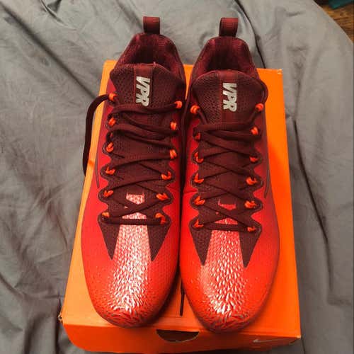 New In Box Nike Vapor Untouchable Pro Cleats Size 10 (Red And Silver)