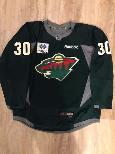 Minnesota Wild Pro Stock Reebok Edge Green Practice Jersey Size 56