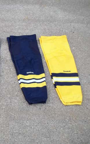 UNIVERSITY OF MICHIGAN GAME WORN REEBOK  SOCKS