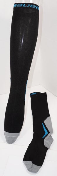 BAUER NG CORE PERFORMANCE COMPRESSION HOCKEY TALL SKATE SOCKS LARGE