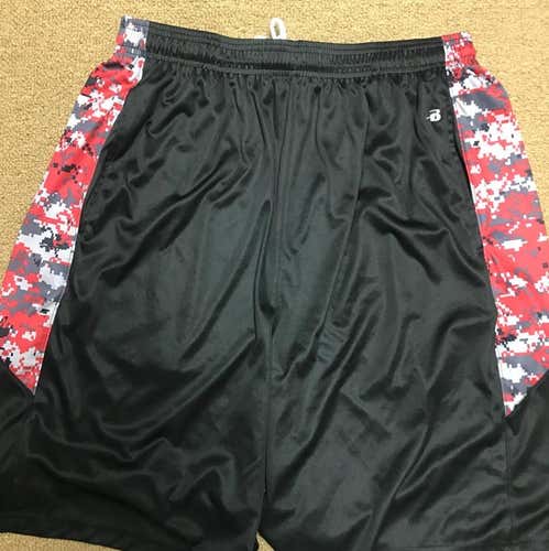 Black and Digital Camo Shorts
