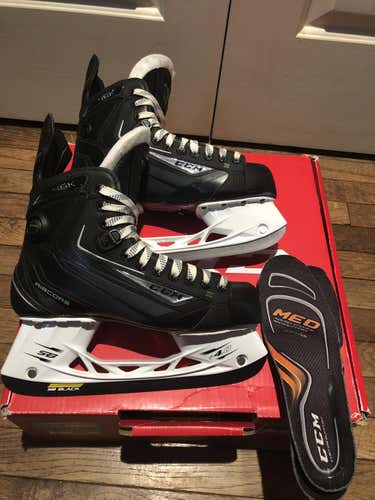 CCM Ribcor 46k Skates 6.5 EE W/ SB Black + Custom Support Insoles
