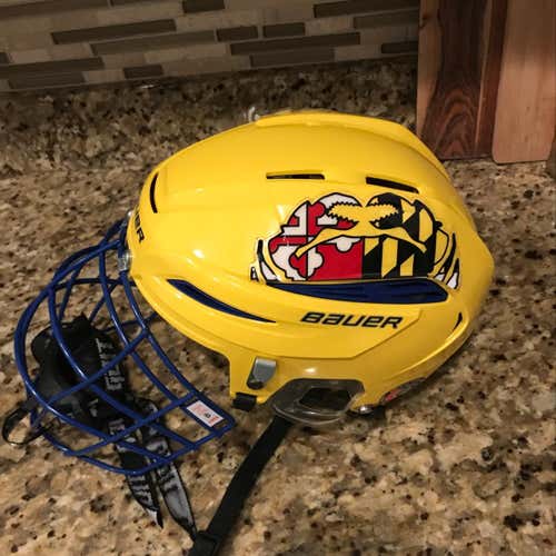 Never worn Crabs box lacrosse helmet