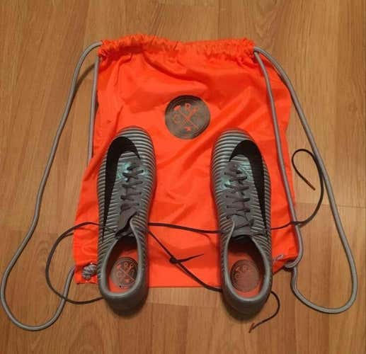 NIKE MERCURIAL VAPOR XI CR7 FG SOCCER CLEATS COOL GREY ORANGE