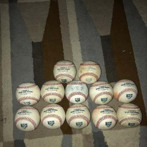 Dozen Of Used MLB Baseballs