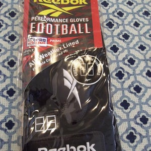 NEW XXL  BLACK REEBOK FOOTBALL GLOVES