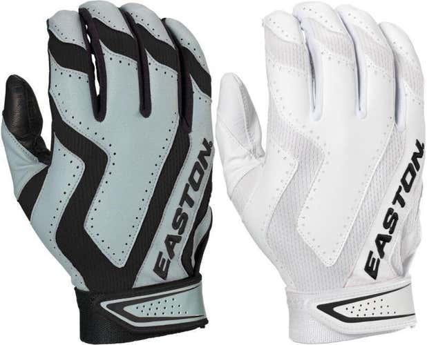 Easton HOME AND ROAD Adult Batting Gloves LG BK/WH *No Trades*