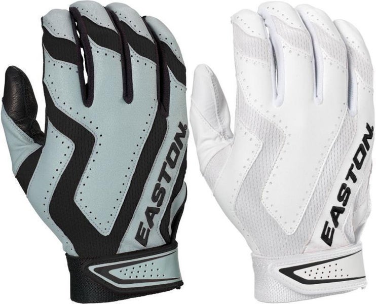Easton HOME AND ROAD Adult Batting Gloves LG BK/WH *No Trades*