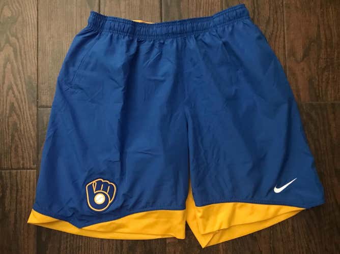 Brand New Team Issued Milwaukee Brewers Practice Shorts