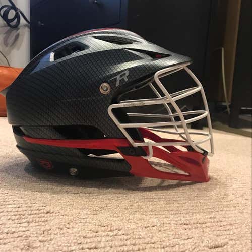 New Carbon Fiber Cascade R With Red Chin And White Face mask