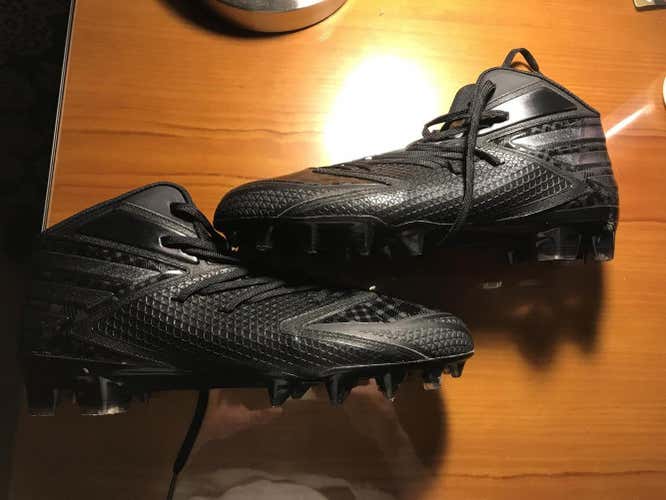 New (Size 12) Adidas Sm Freak X Carbon Football/Lacrosse Cleats (Black)