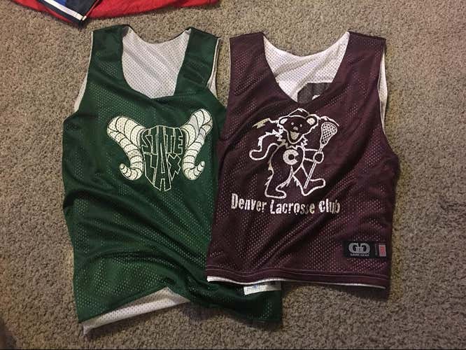 2 Reversible Pinnies Colorado State Rams & Denver Lacrosse Club Size Small/ Medium