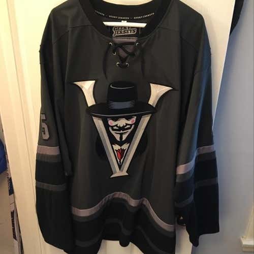 V For Vendetta Hockey Jersey Adult XXL