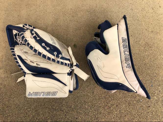 Bauer reactor 2000 Jr Catch Glove And blocker (Offers Acceptable)