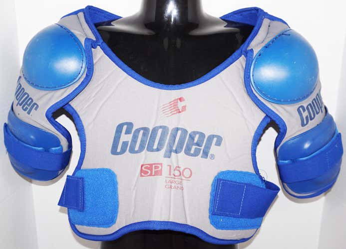 COOPER SP150 SHOULDER CHEST PAD SR LARGE ADULT ICE OR ROLLER HOCKEY PLAYERS USED