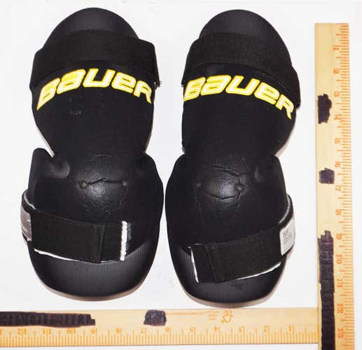 BAUER HOCKEY SR GOALIE KNEE THIGH GUARDS PROTECTORS SIZE SENIOR ADULT USED