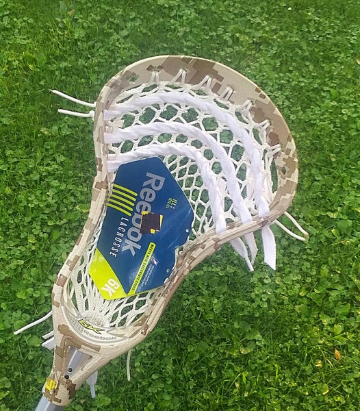 1 NEW Reebok 6K Lacrosse Head Hand Strung w/ G3 Semi-Soft Mesh