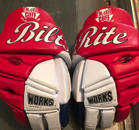 RARE - Near Perfect Condition - Size 14 - Red White And Blue Gloves