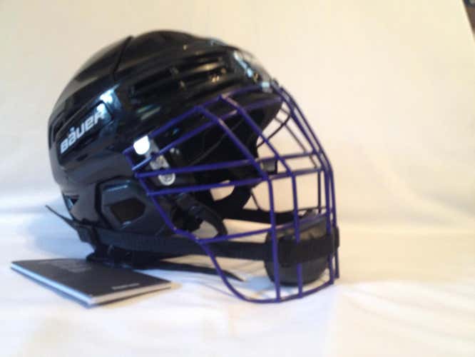 "NEW" Bauer IMS 5.0 Complete box helmet with Purple MX-13_Facemask