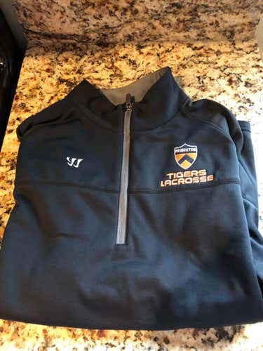 princeton lacrosse half zip team issued
