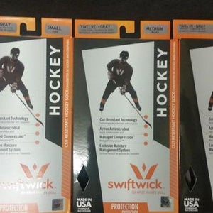 Swiftwick Hockey Cut-Resistant Hockey Skate Socks Sr S M L *NEW* Small