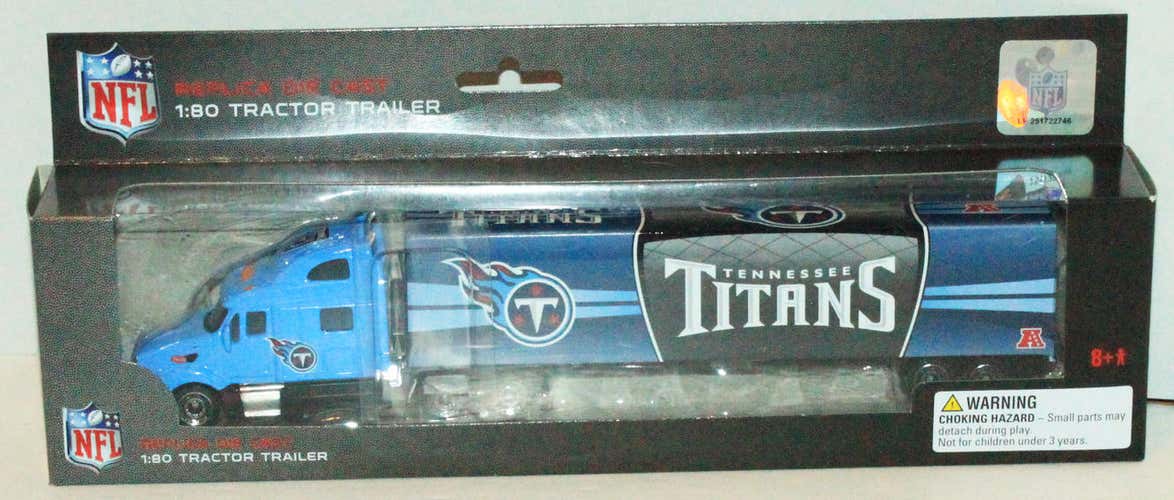 TENNESSEE TITANS COLLECTIBLES NFL 1:80 DIECAST SEMI TOY TRUCK TRACTOR TRAILER 2012