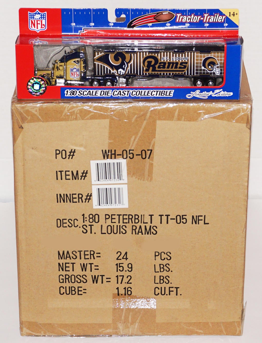 ST LOUIS LA RAMS NFL 1:80 DIECAST TRUCK TRACTOR