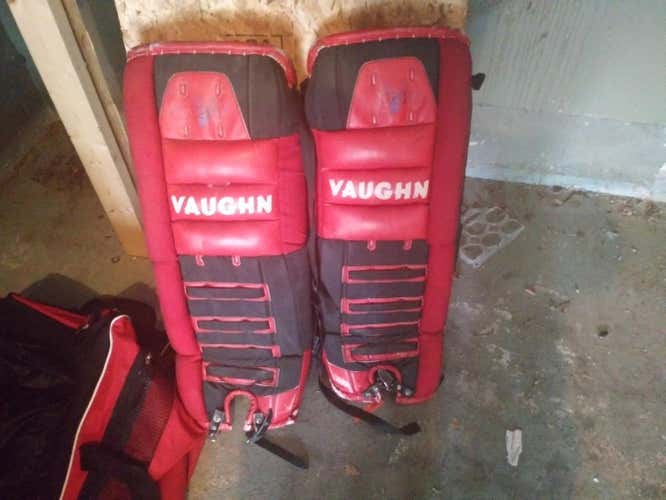 Vintage Vaughn Goalie Leg Pads Senior