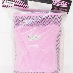 TACHIKARA PADDED VOLLEYBALL KNEE PADS - PINK ZIG ZAG ADULT LARGE / XLARGE NEW