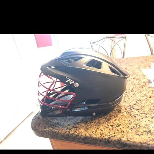 Black/red Chrome Lacrosse Helmet