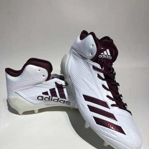 Adidas Adizero 5-Star 6.0 Mid Size 10.5 Lacrosse/ Football Cleats Maroon