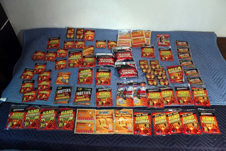 Huge Lot 73 Packs / Pairs Grabber & Heat Factory Toe & Hand Warmers skiing NEW