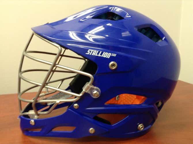 New Schutt Stallion 500 Helmet Adult (blue/silver XL)