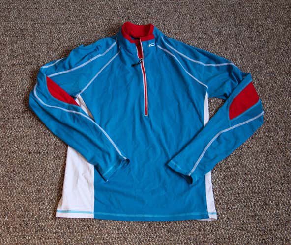 Kjus Base Layer Men's Size Medium M 1/2 Zip Zipper Ski Thermal 48 EU
