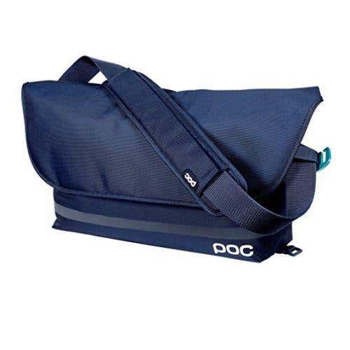 POC Messenger Sling Bag, Navy Blue with Bright Teal Inside, Spacious and Durable