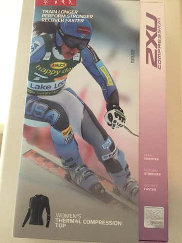 2XU Compression Women's Long Sleeve Thermal Top/Shirt Black Size XS