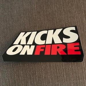 Kicks On Fire Sticker