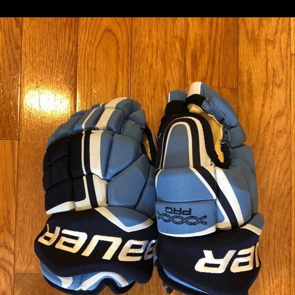 Bauer XXXX UMaine Color Gloves Pro Stock 13” Perfect Condition Never Used