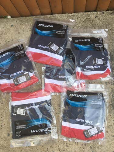 New Bauer 900 Series L-XL Practice socks -- Bundle of 5
