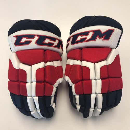 NEW! CCM HG55 WASHINGTON CAPITALS NHL PRO STOCK RETURN HOCKEY PLAYER GLOVES 14"