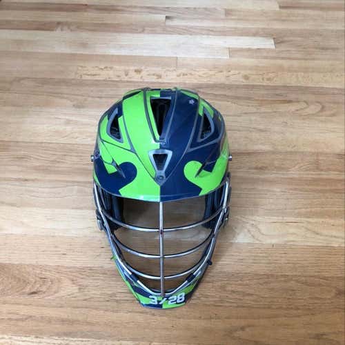 Matte Gray R Lacrosse Helmet With Arden Diamondbacks Wrap