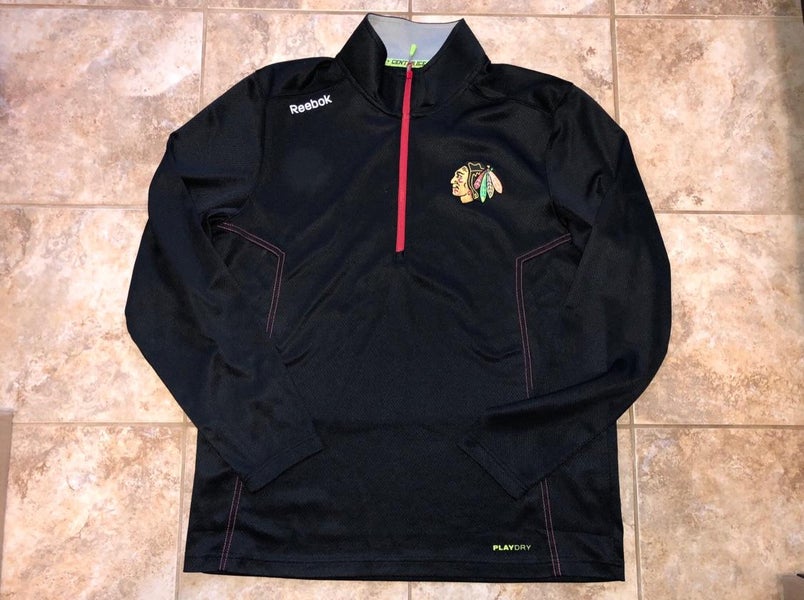 Large Reebok Quarter Zip Chicago Blackhawks