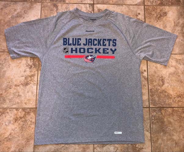 Pro Stock Large Reebok Speedwick Columbus Blue Jackets