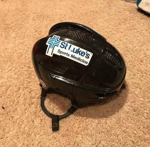 Game Used Reebok 11K Black Hockey Helmet